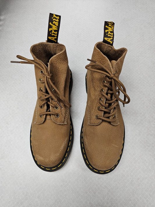 Boots Ankle Flats By Dr Martens In Brown, Size:9