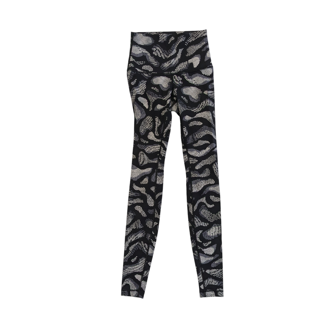 Athletic Leggings By Lululemon In Black & Grey, Size:4