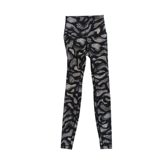 Athletic Leggings By Lululemon In Black & Grey, Size:4