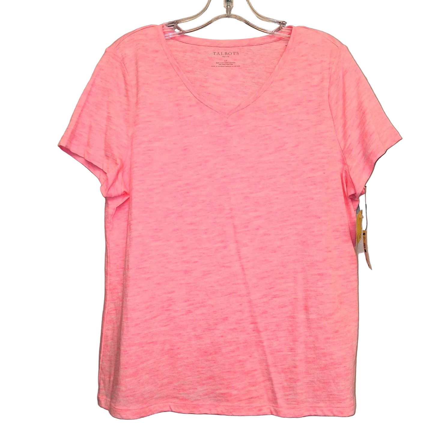Top Ss Basic By Talbots In Pink, Size:Lp