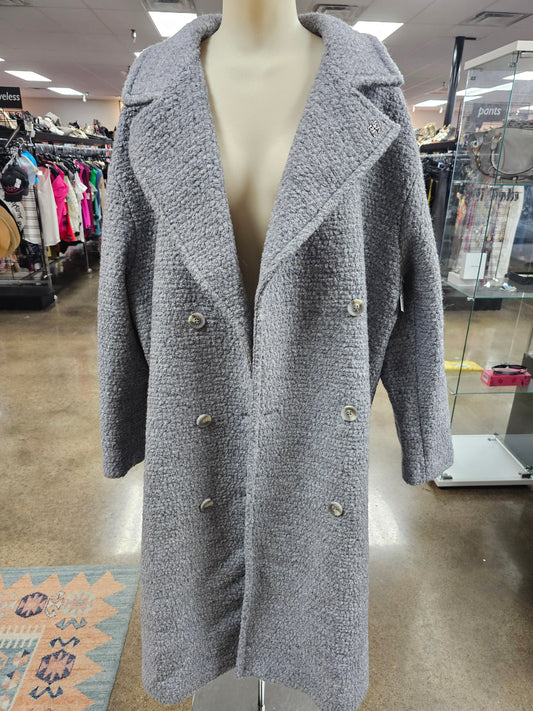 Coat Designer By Karl Lagerfeld In Grey, Size:Xl