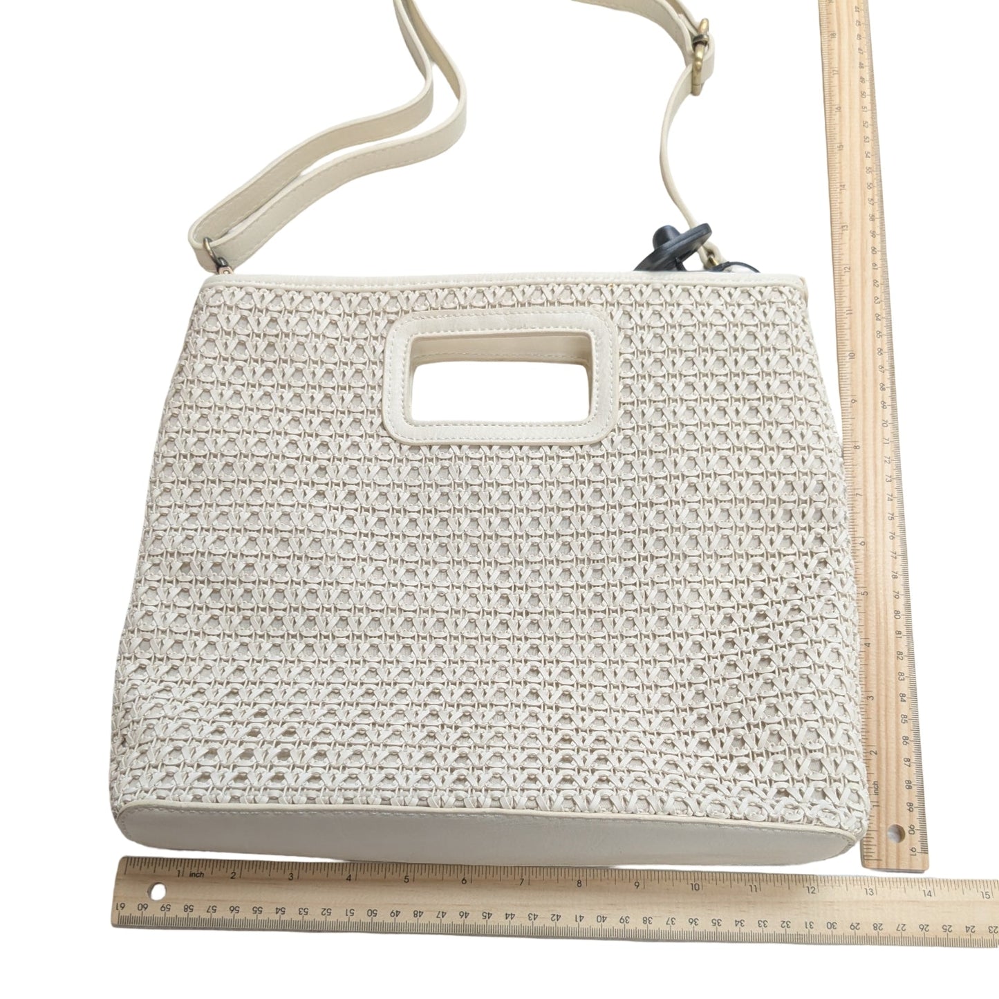 Handbag By Joy Susan In White, Size:Medium