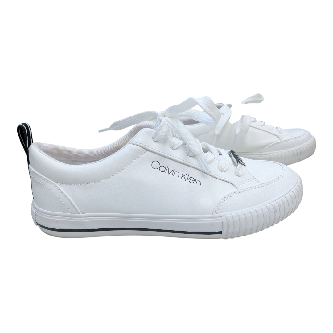 Shoes Athletic By Calvin Klein In White, Size:7.5