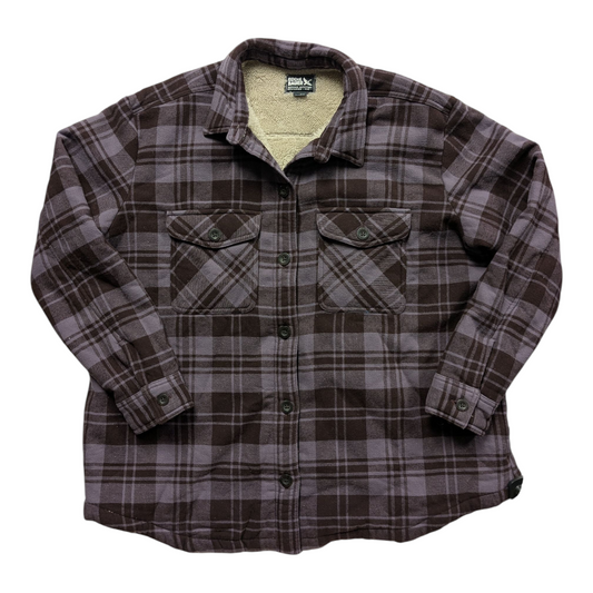 Jacket Shirt By Eddie Bauer In Purple, Size:2X
