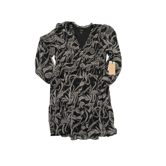 Dress Casual Midi By Halogen In Black & Cream, Size:M