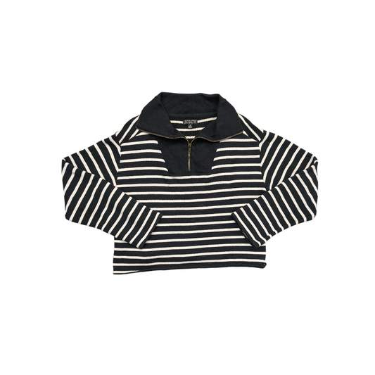 Sweatshirt Collar By J. Crew In Striped Pattern, Size:M