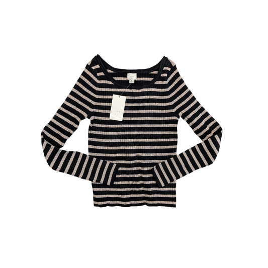 Top Ls By A New Day In Striped Pattern, Size:M
