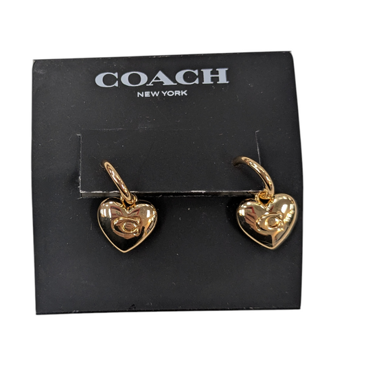 Earrings Designer By Coach In Gold