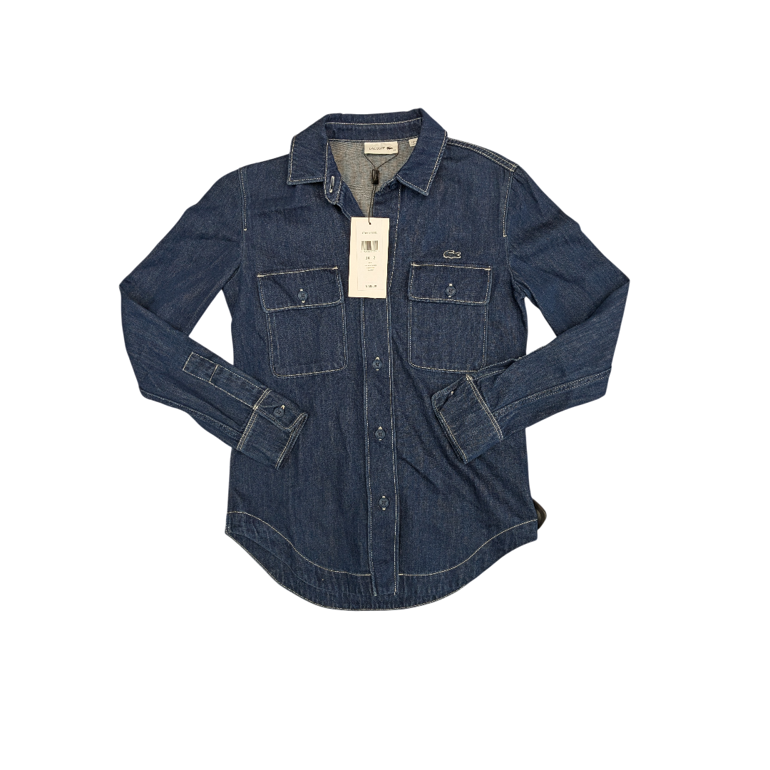 Top Ls By Lacoste In Blue Denim, Size:2