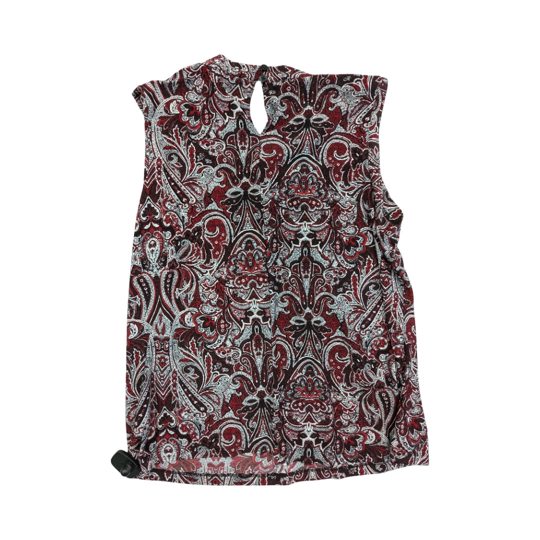 Top Sleeveless By Tommy Hilfiger In Black & Red, Size:Xl