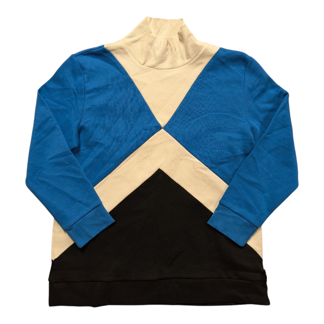 Top Ls By Talbots In Blue & Cream, Size:Xl