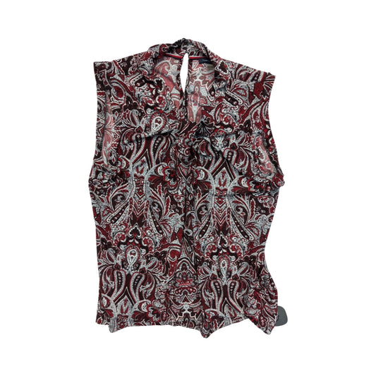 Top Sleeveless By Tommy Hilfiger In Black & Red, Size:Xl