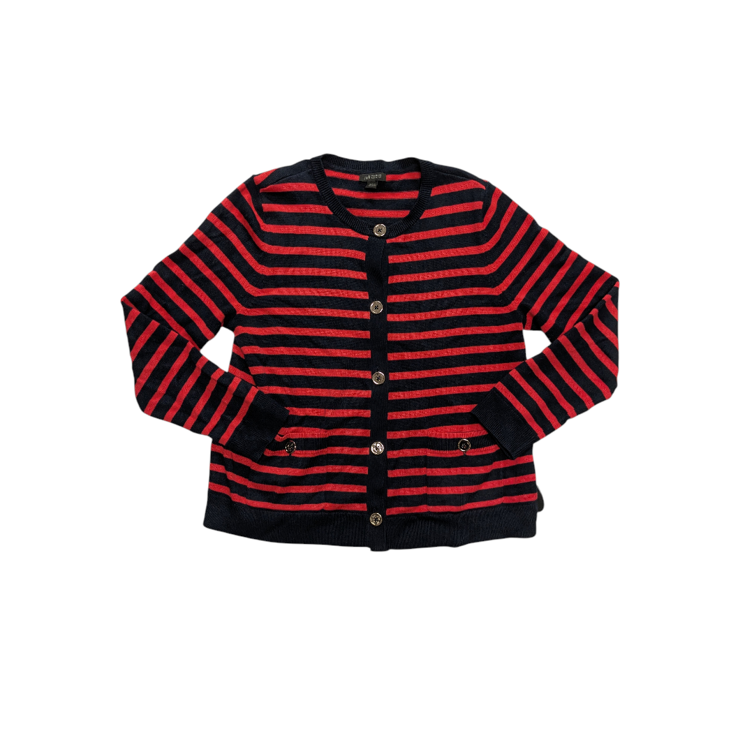 Sweater Cardigan By J. Jill In Striped Pattern, Size:Sp