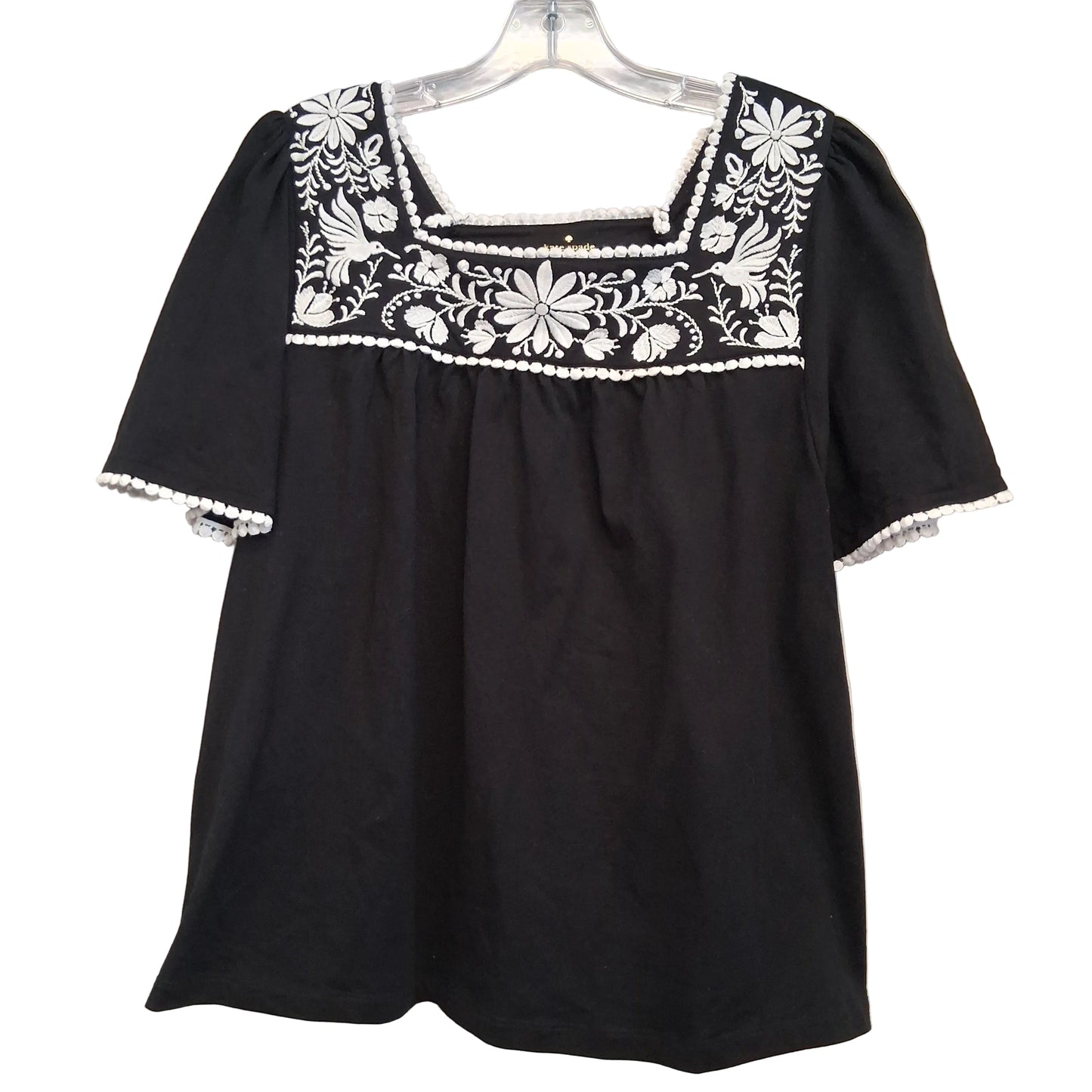 Top Ss Designer By Kate Spade In Black & White, Size:Xl