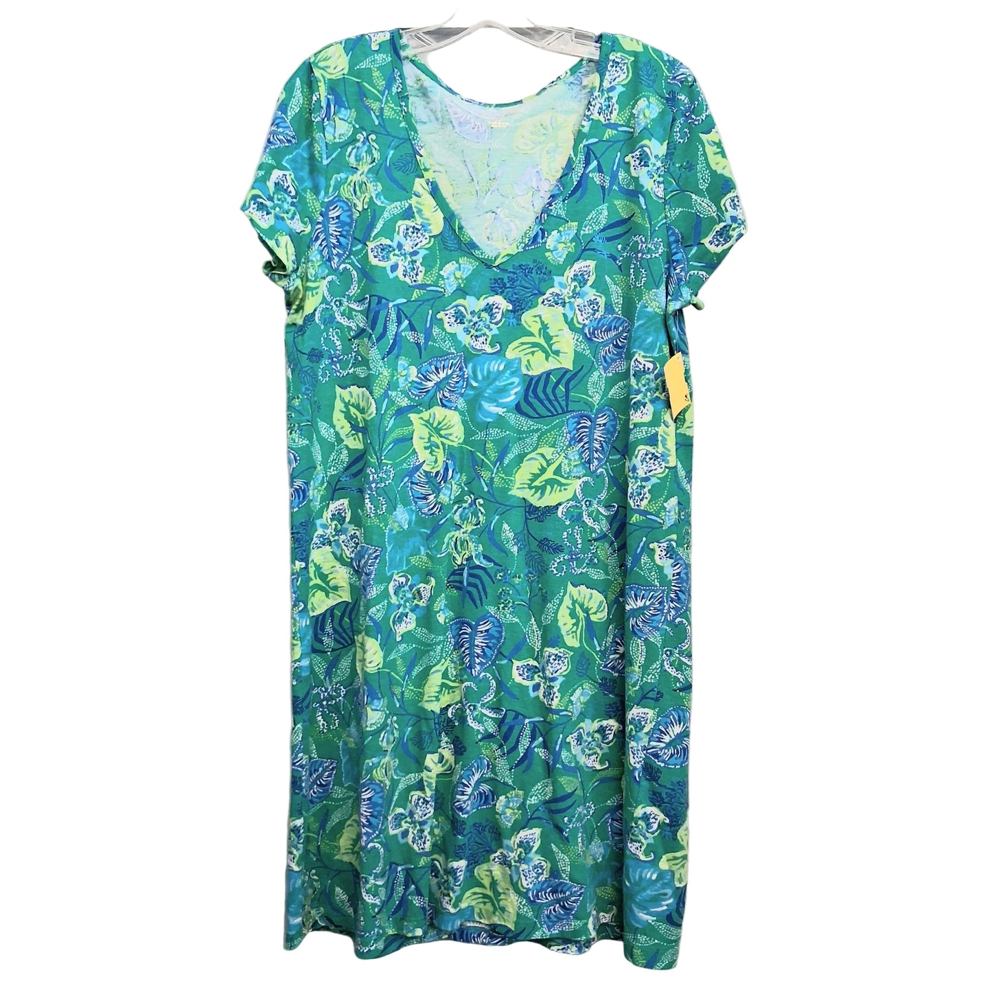 Dress Designer By Lilly Pulitzer In Blue & Green, Size:L