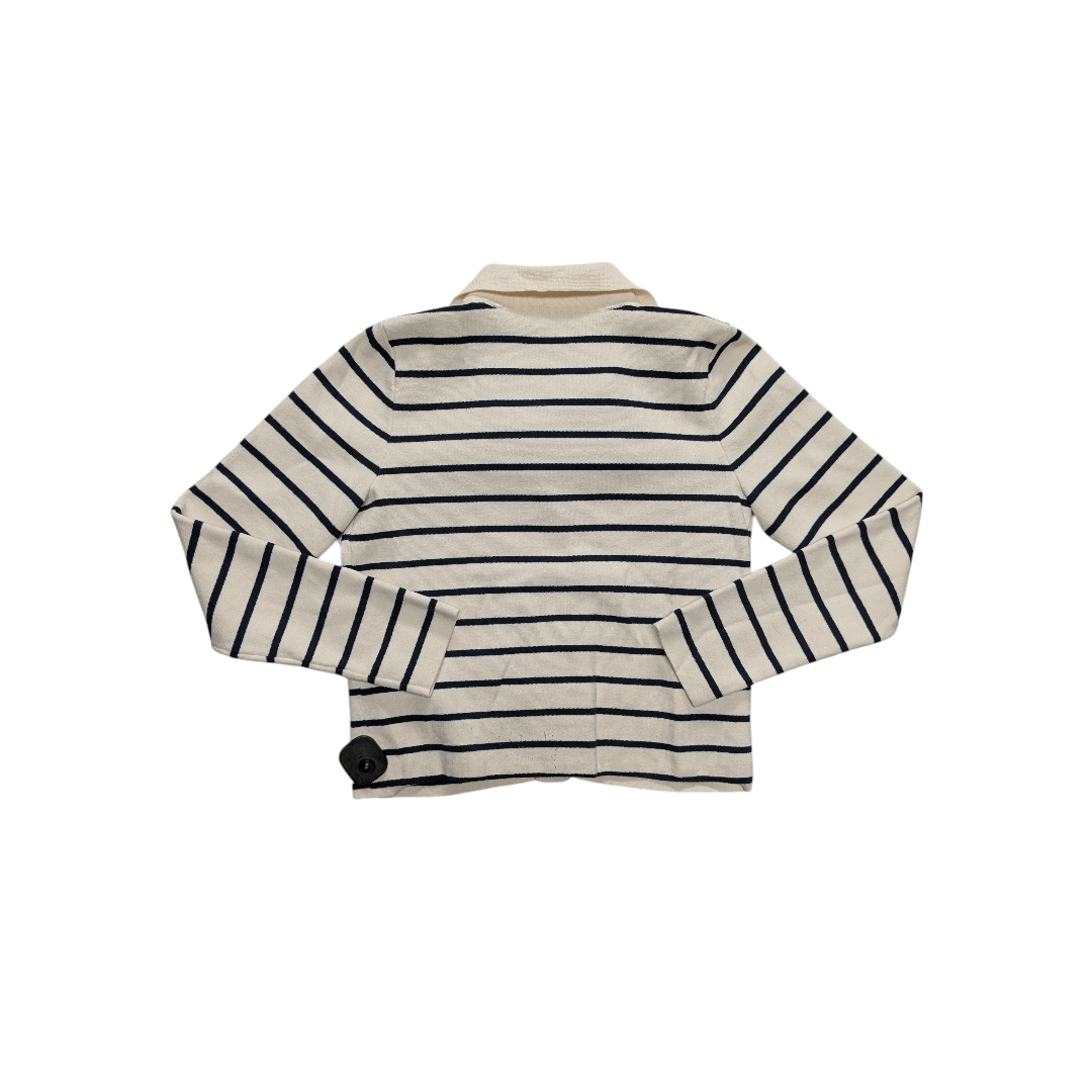 Sweater Cardigan By Loft In Striped Pattern, Size:Xs