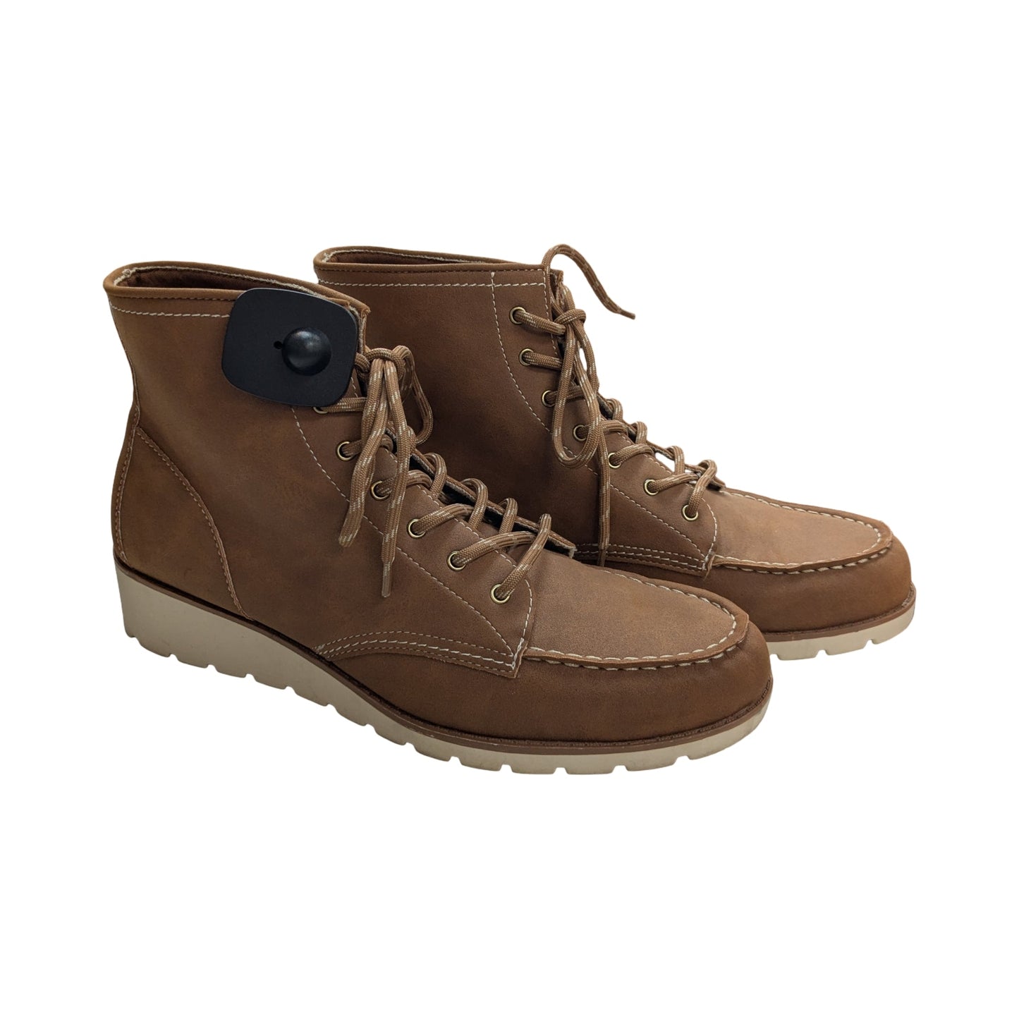 Boots Ankle Flats By St Johns Bay In Brown, Size:11