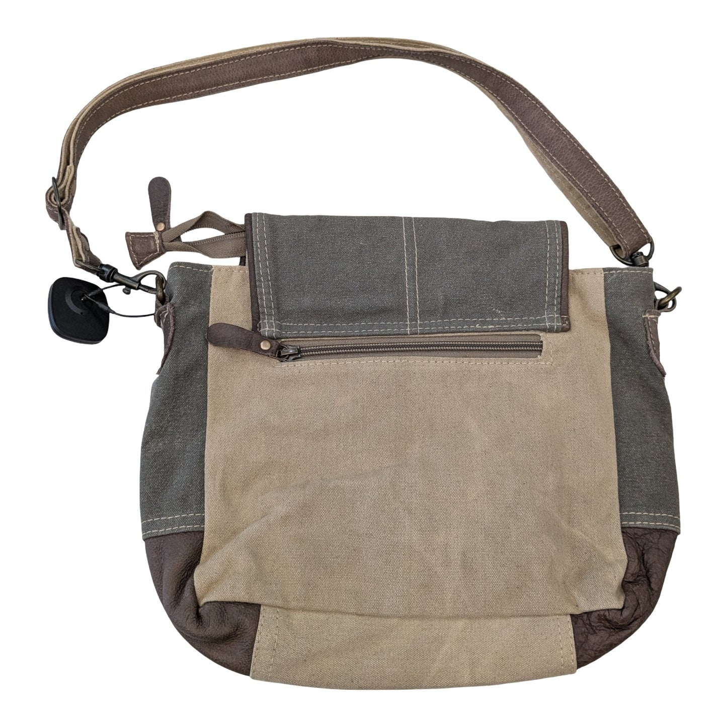 Handbag By Myra In Green & Tan, Size:Medium
