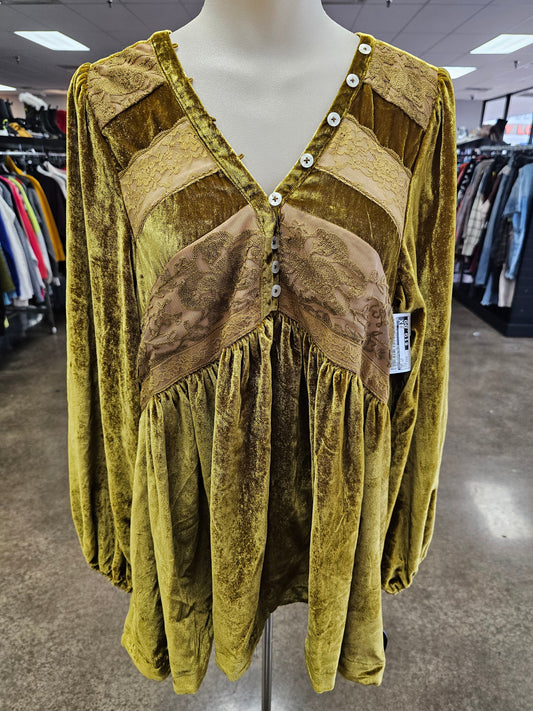 Top Ls By Anthropologie In Yellow, Size:Xxs