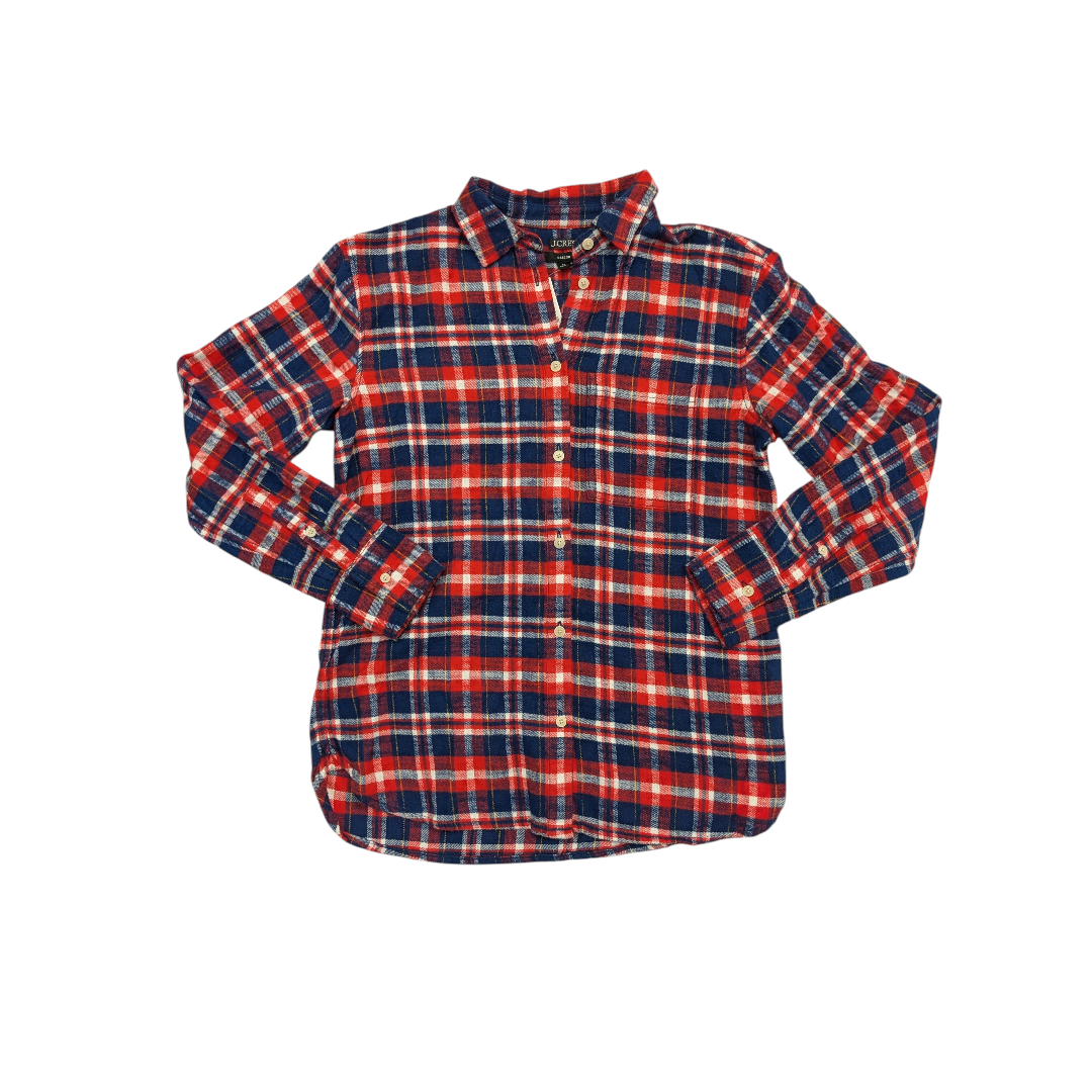 Top Ls By J. Crew In Plaid Pattern, Size:0