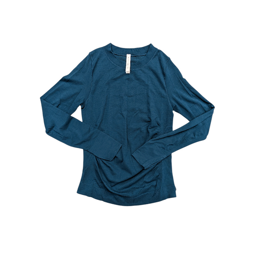 Athletic Top Ls Crewneck By Athleta In Teal, Size:M