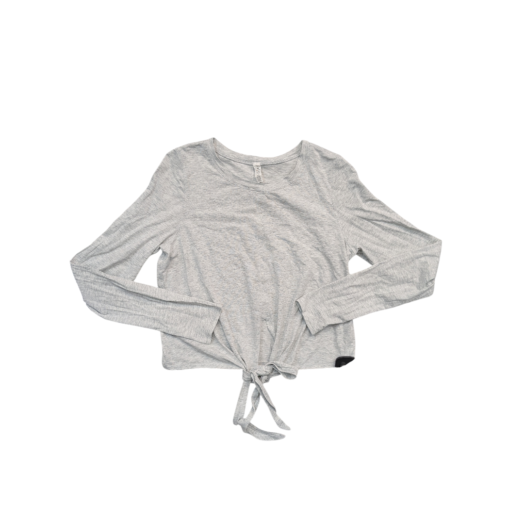 Athletic Top Ls Crewneck By Lululemon In Grey, Size:12