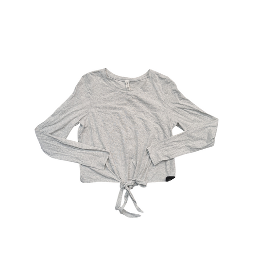 Athletic Top Ls Crewneck By Lululemon In Grey, Size:12