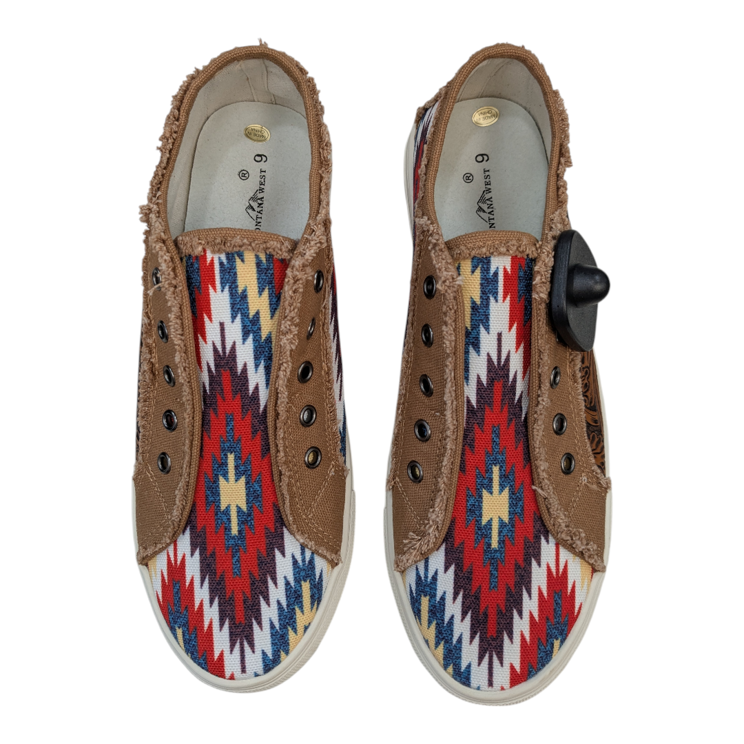 Shoes Sneakers By Montana West In Multi, Size:9