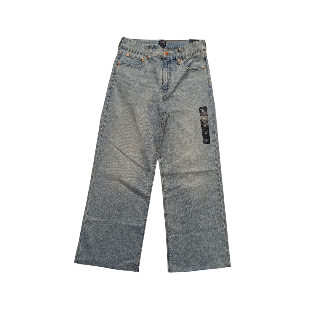 Jeans Wide Leg By J. Crew In Blue Denim, Size:4