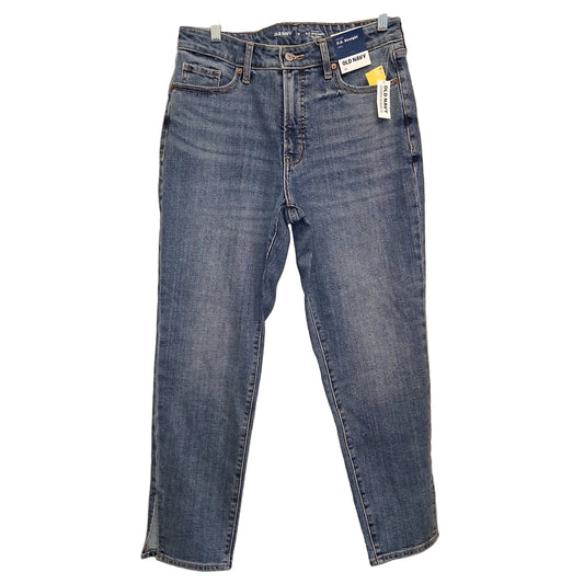 Jeans Straight By Old Navy In Blue Denim, Size:10