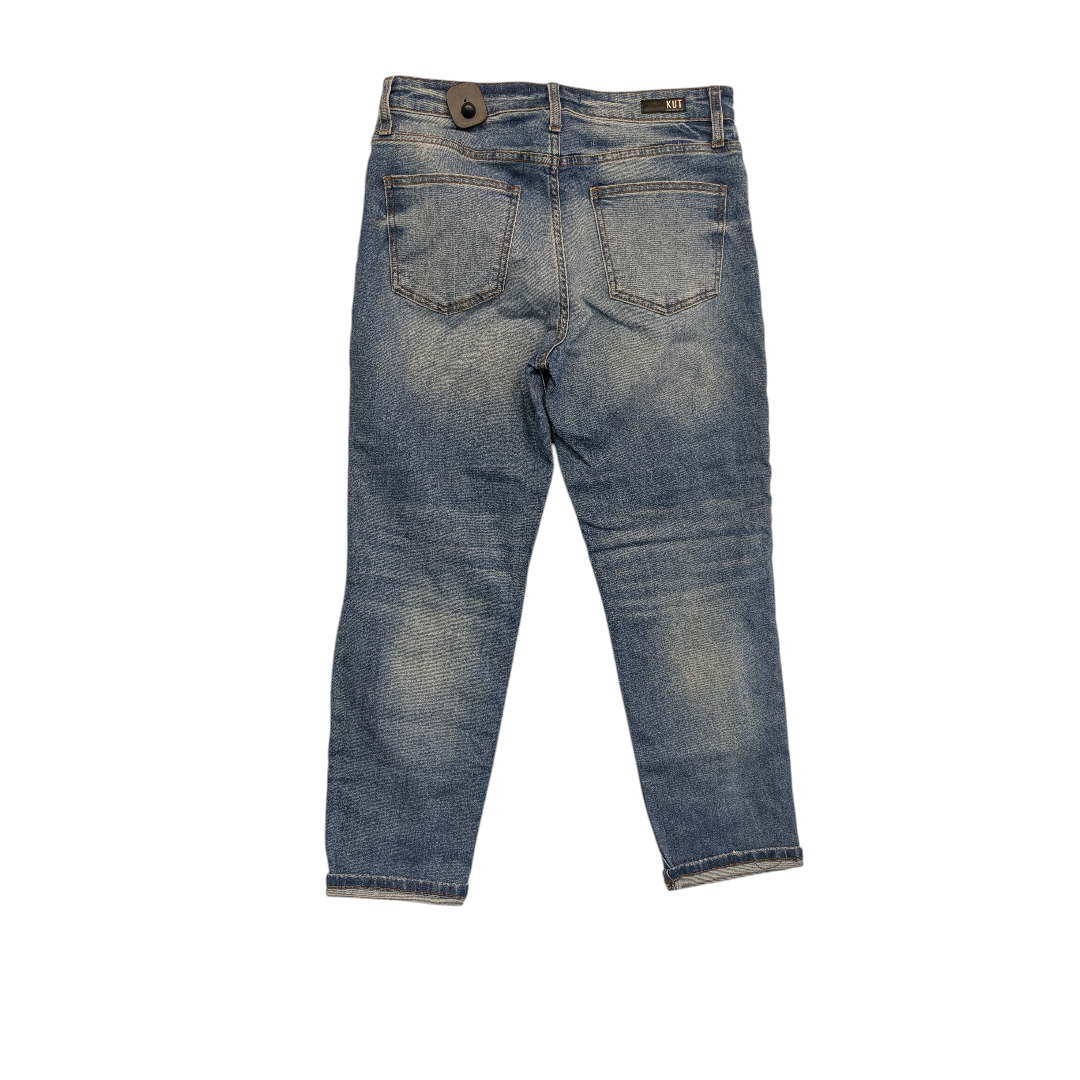 Jeans Boyfriend By Kut In Blue Denim, Size:10