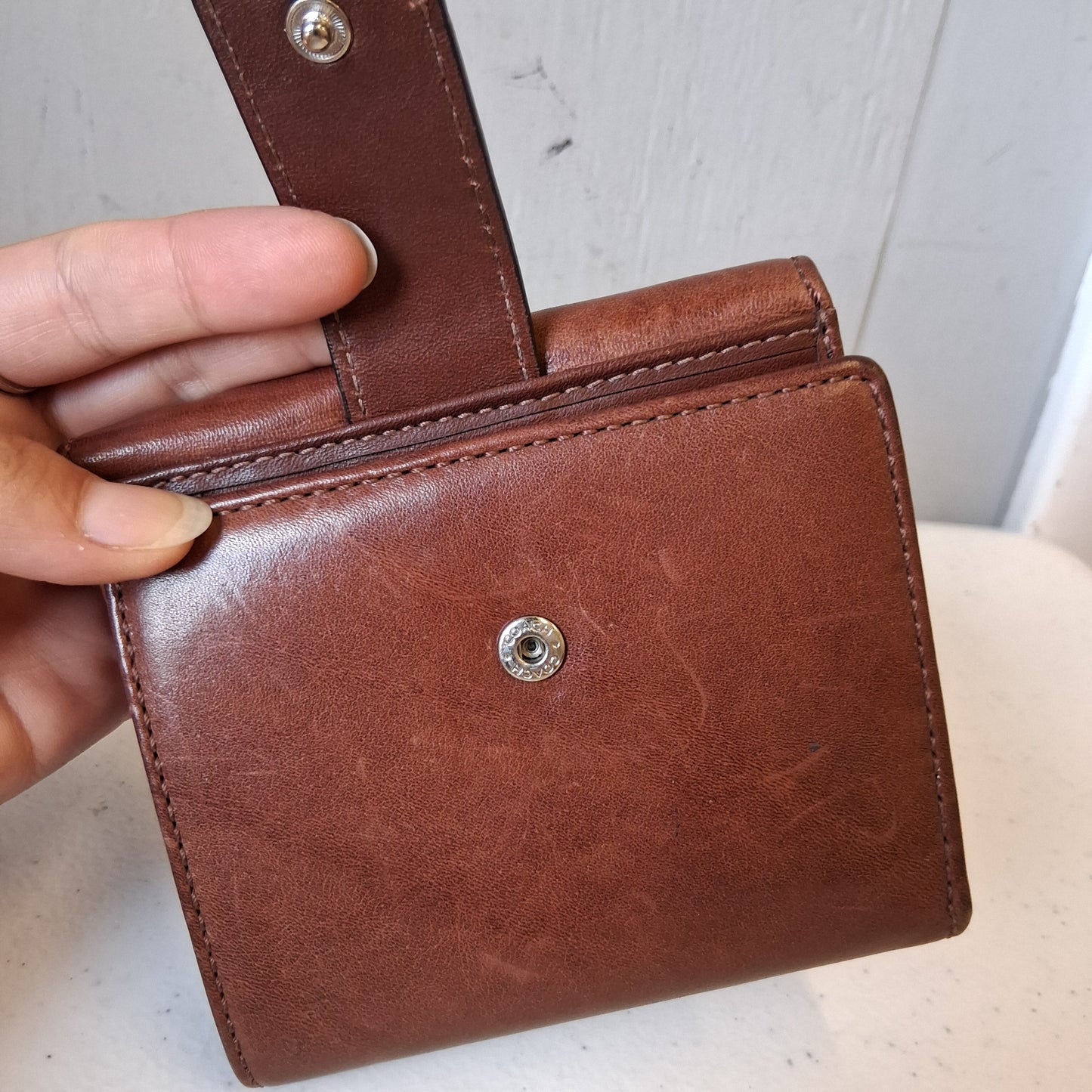 Wallet Designer By Coach In Brown, Size:Small