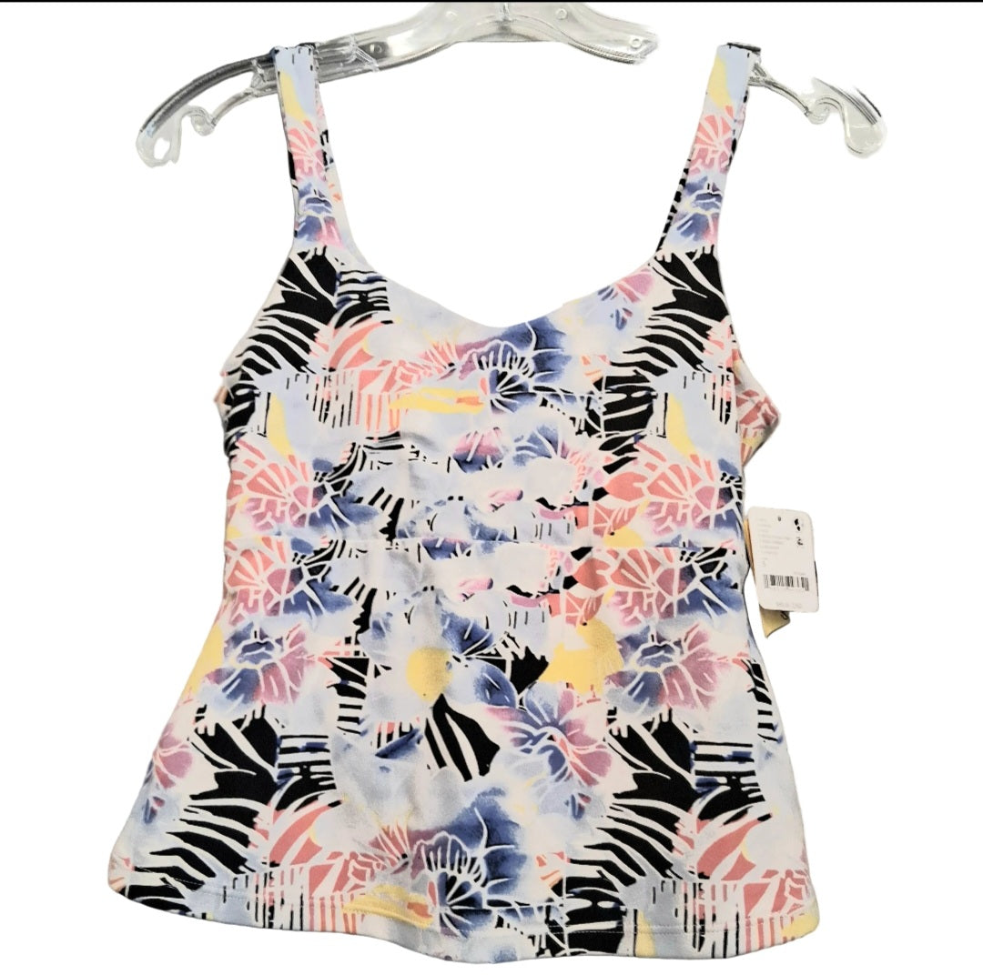 Athletic Tank Top By Free People In Floral Print, Size:S