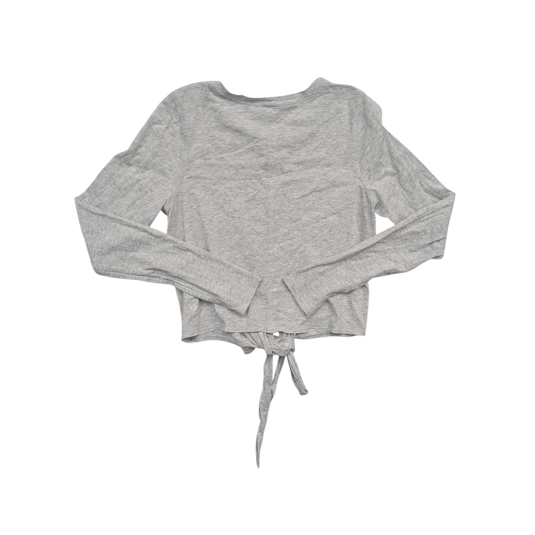 Athletic Top Ls Crewneck By Lululemon In Grey, Size:12