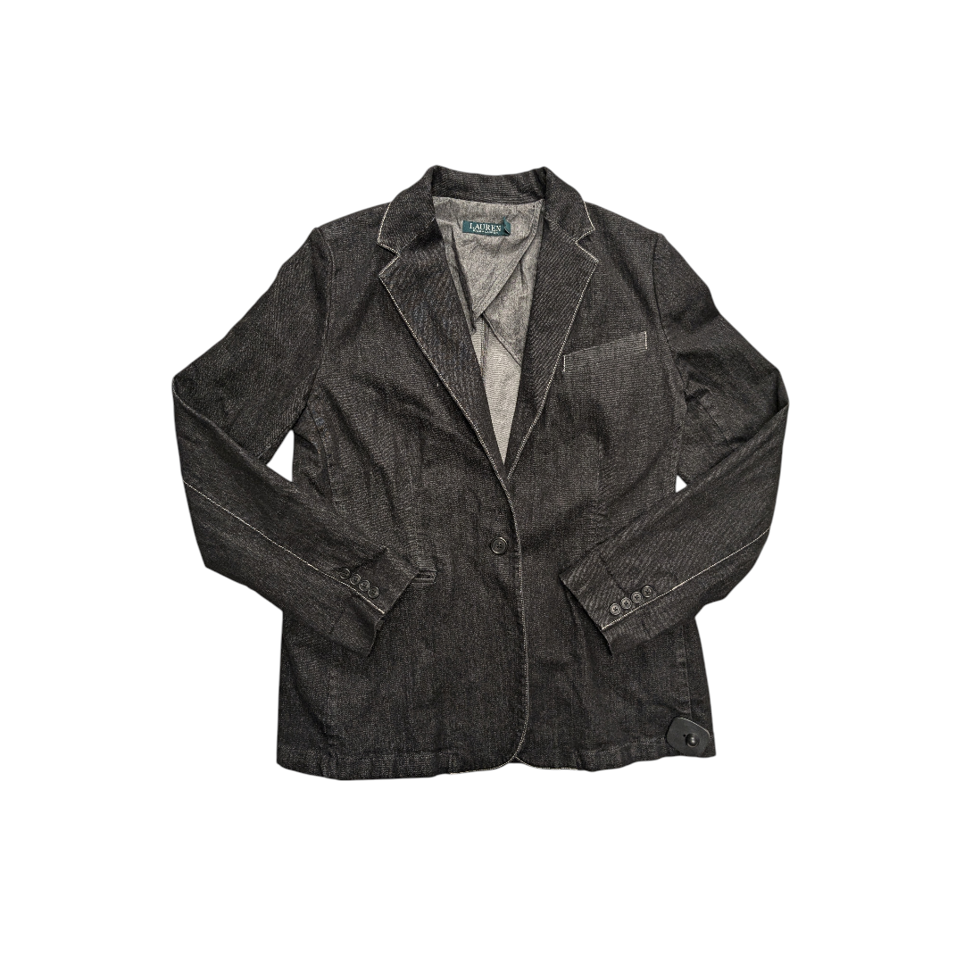 Blazer By Lauren By Ralph Lauren In Black, Size:16
