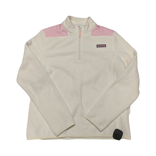 Jacket Fleece By Vineyard Vines In Pink & White, Size:M