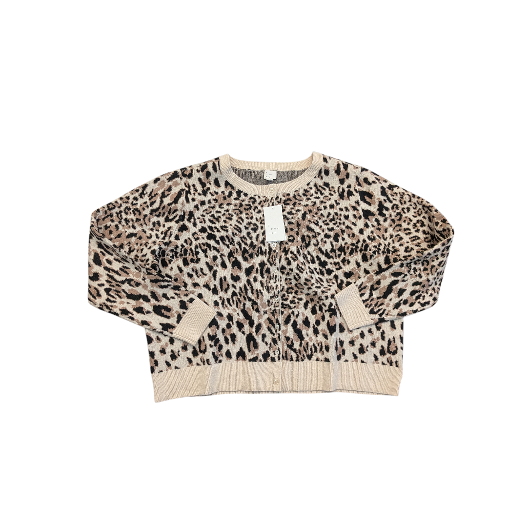 Sweater Cardigan By A New Day In Animal Print, Size:1X