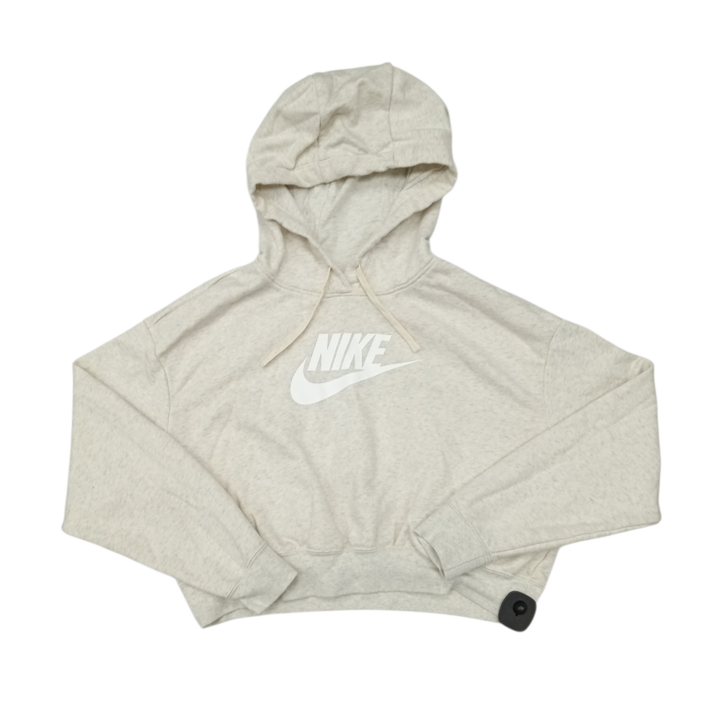 Athletic Sweatshirt Hoodie By Nike Apparel In Cream, Size:M
