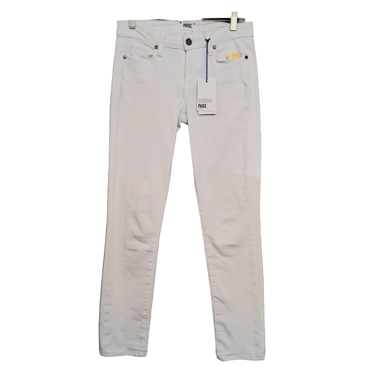 Jeans Skinny By Paige In White Denim, Size:4