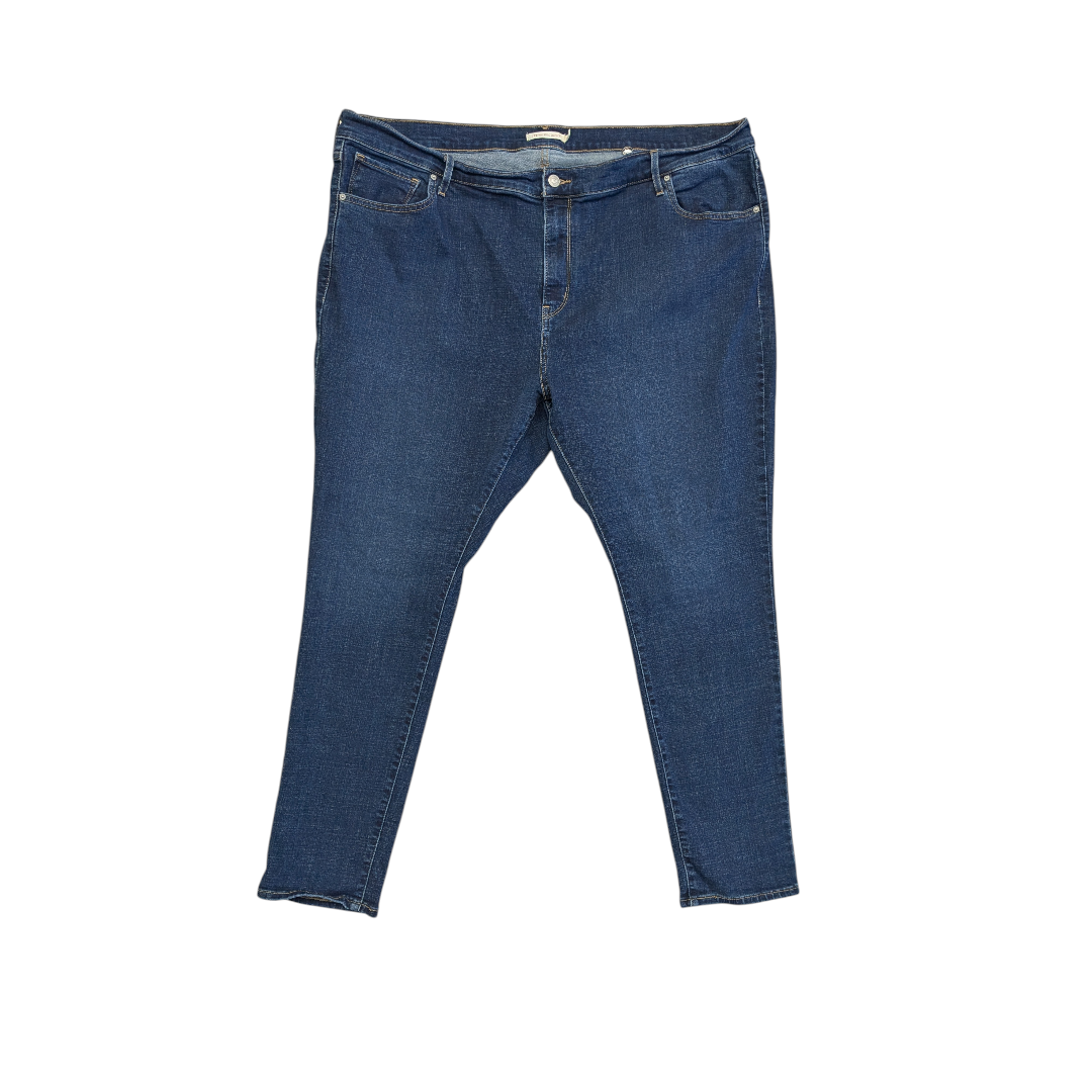 Jeans Skinny By Levis In Blue Denim, Size:24