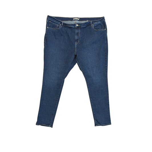 Jeans Skinny By Levis In Blue Denim, Size:24