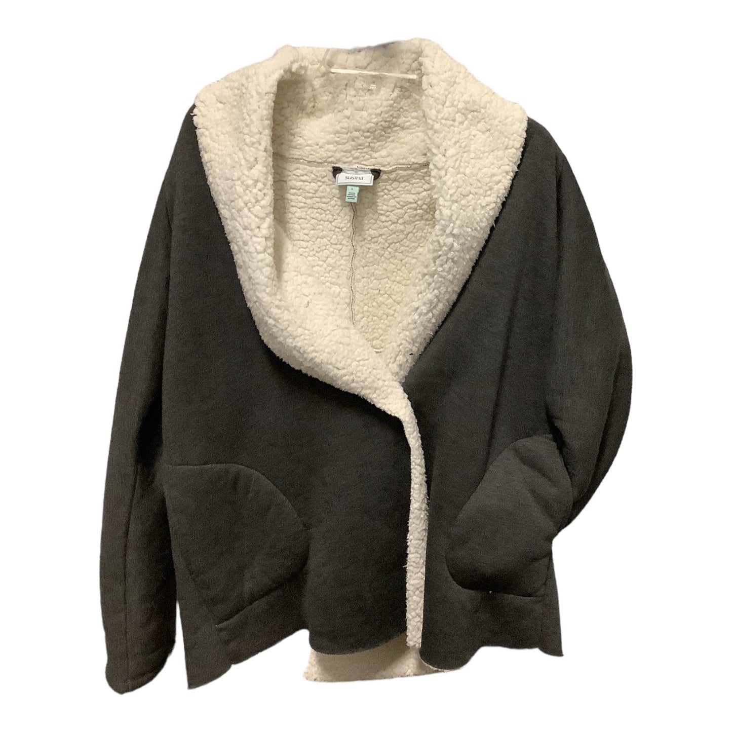 Coat Faux Fur & Sherpa By Susina  Size: L