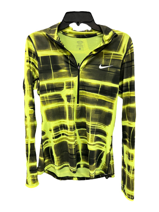 Athletic Top Long Sleeve Collar By Nike  Size: L