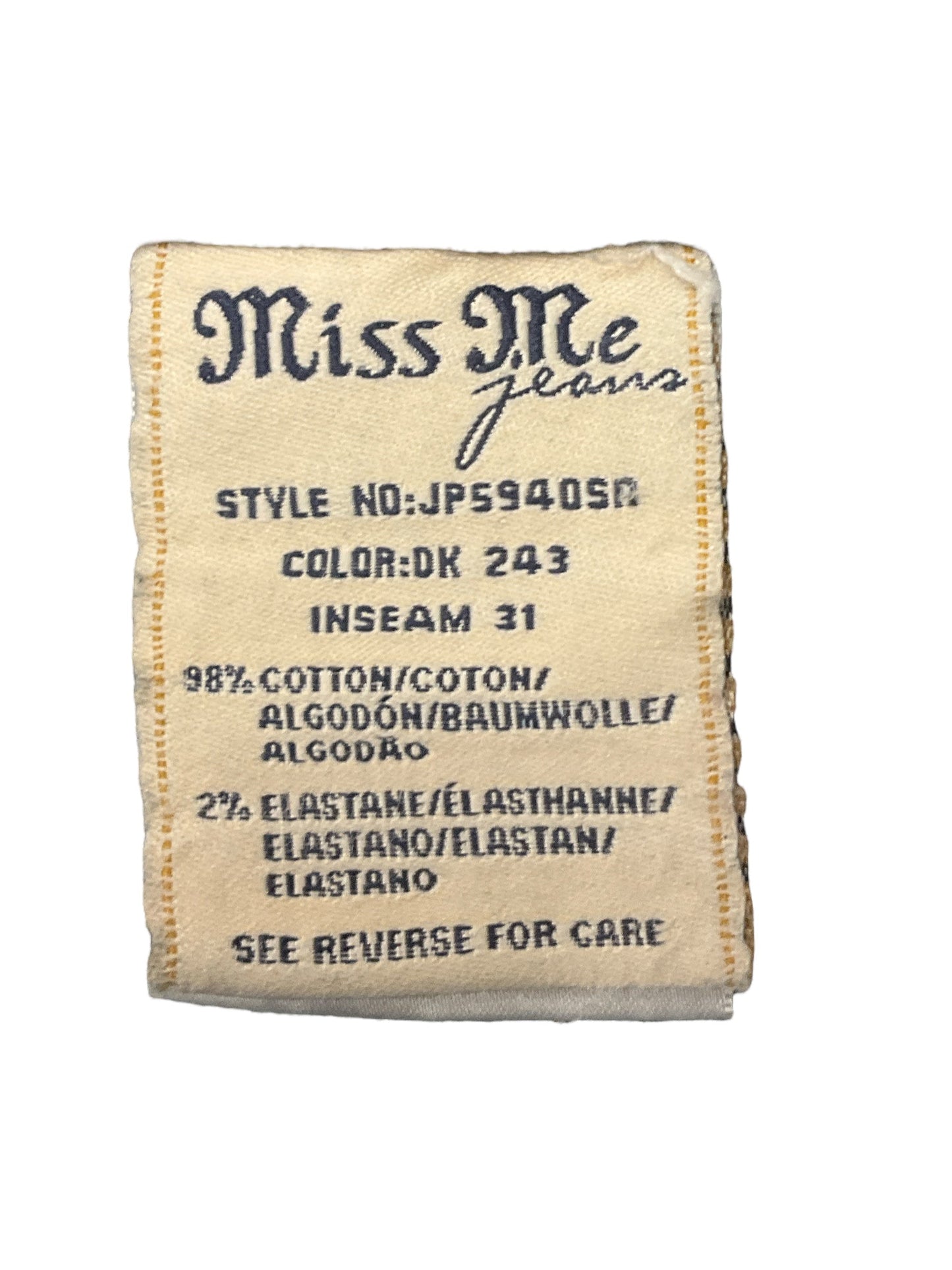 Jeans Skinny By Miss Me O  Size: 2