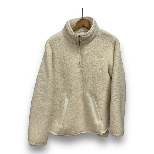 Top Long Sleeve Fleece Pullover By Adrienne Vittadini  Size: L