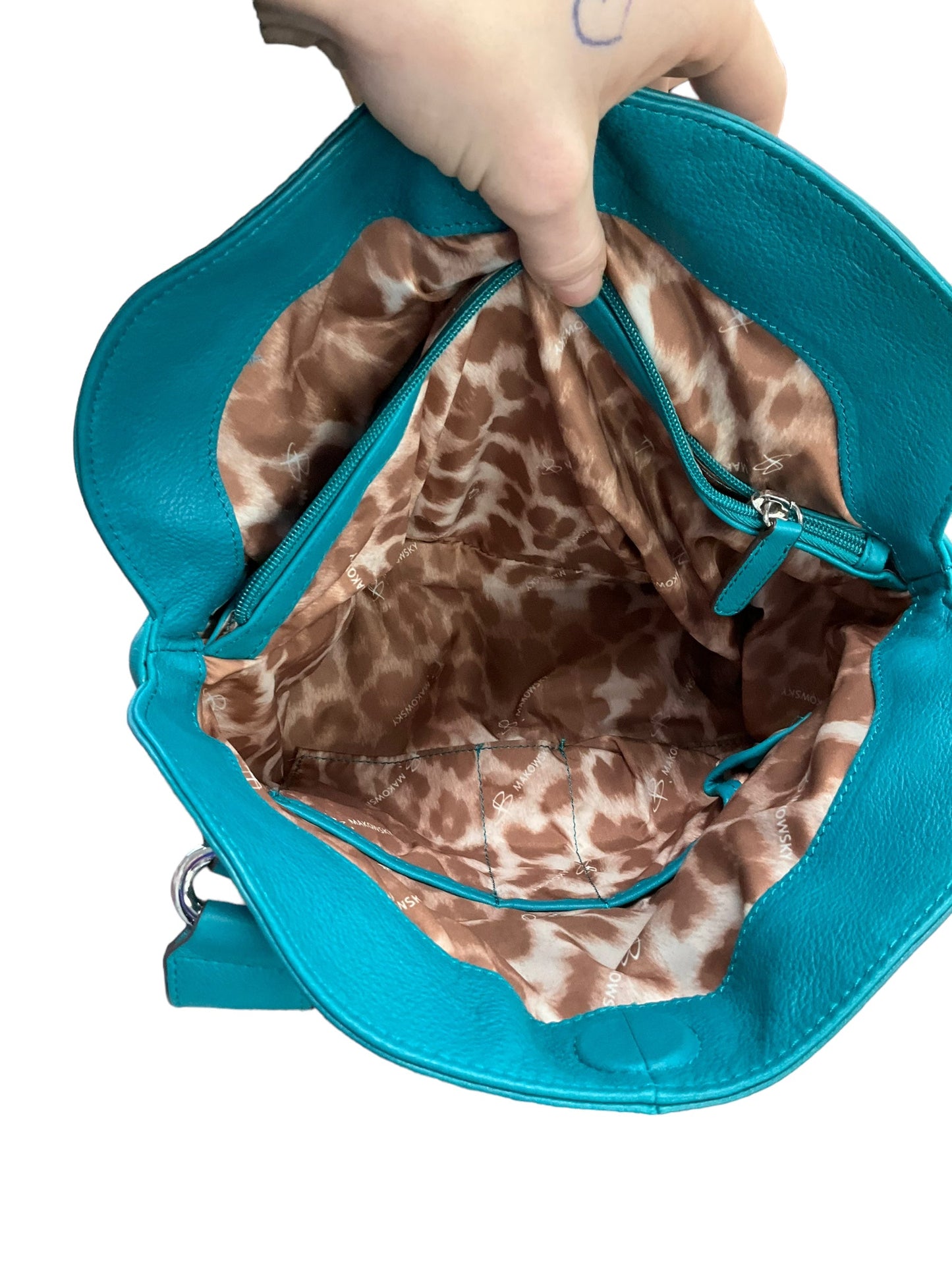 Handbag Leather By B Makowsky  Size: Medium