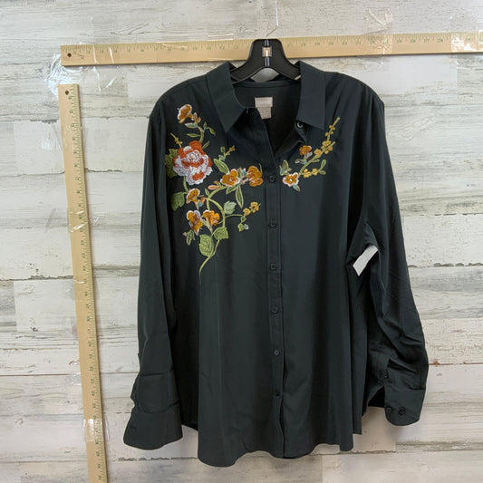 Blouse 3/4 Sleeve By Chicos  Size: Xl