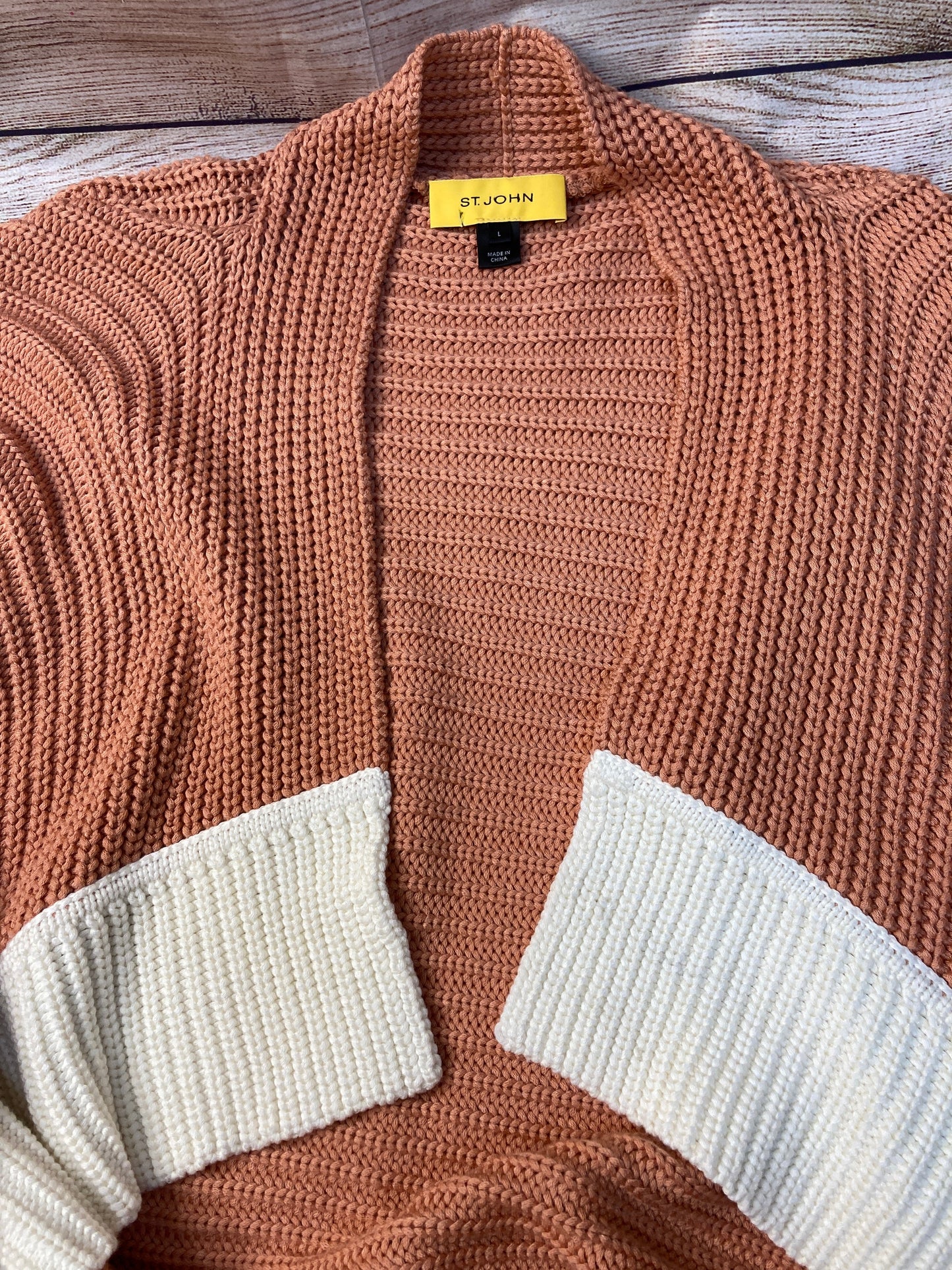 Sweater Cardigan Designer By St John Knits  Size: L