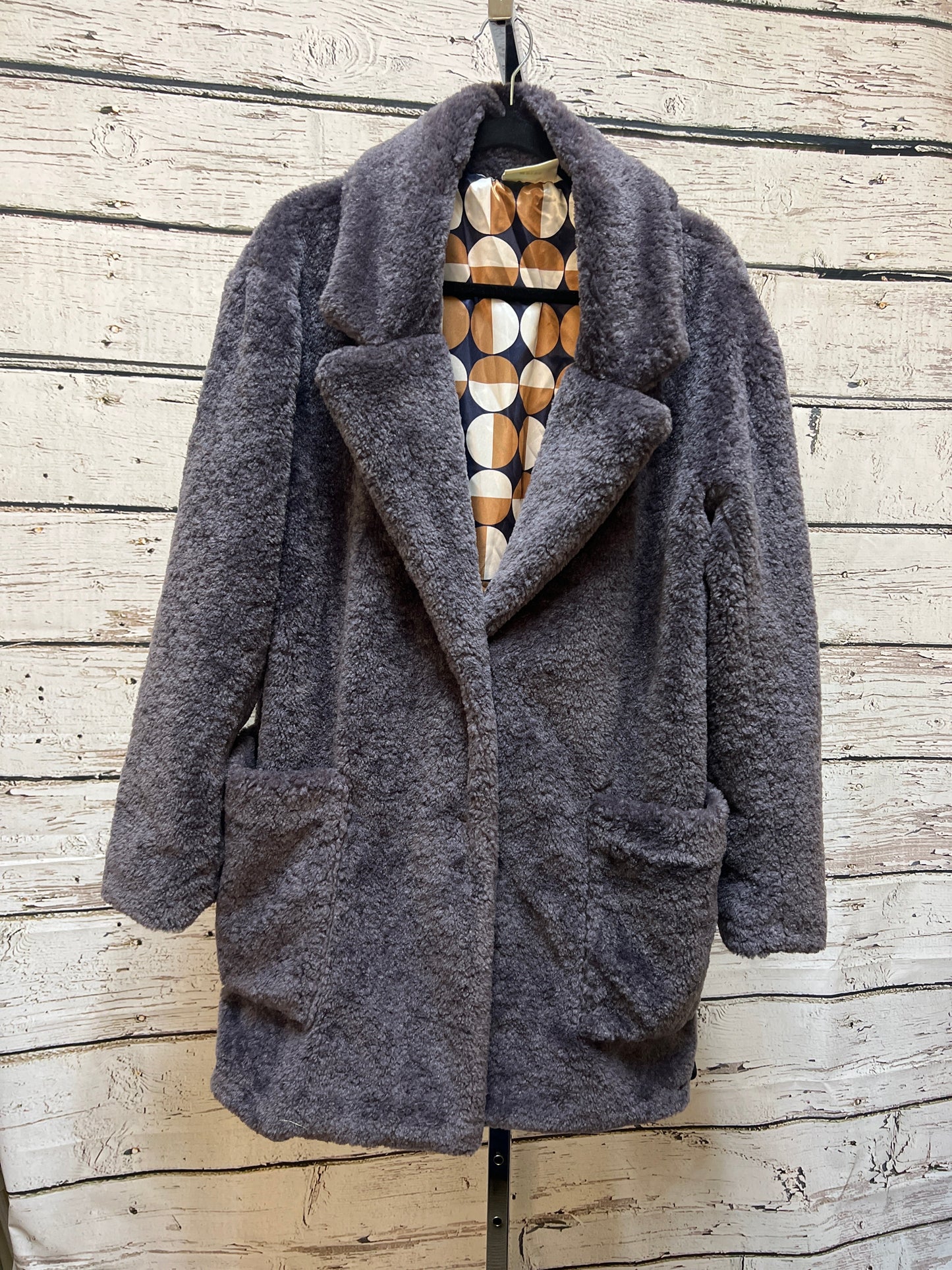Coat Faux Fur & Sherpa By Maeve  Size: M