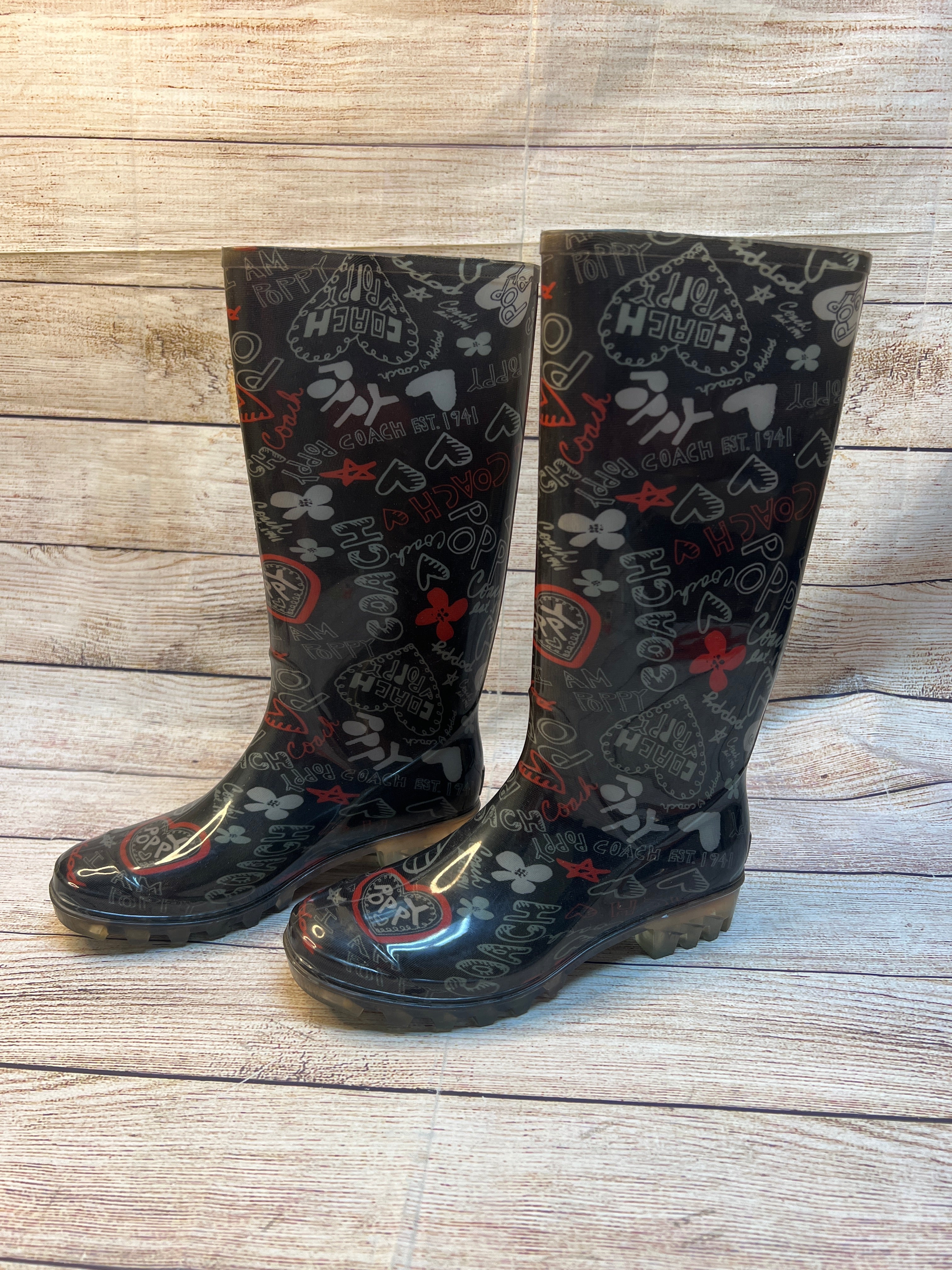 Coach 2025 floral boots